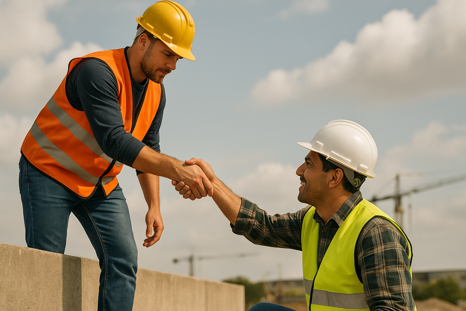 subcontractor helping hand image
