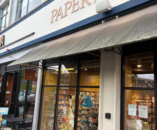 Office and storefront awing before cleaning service